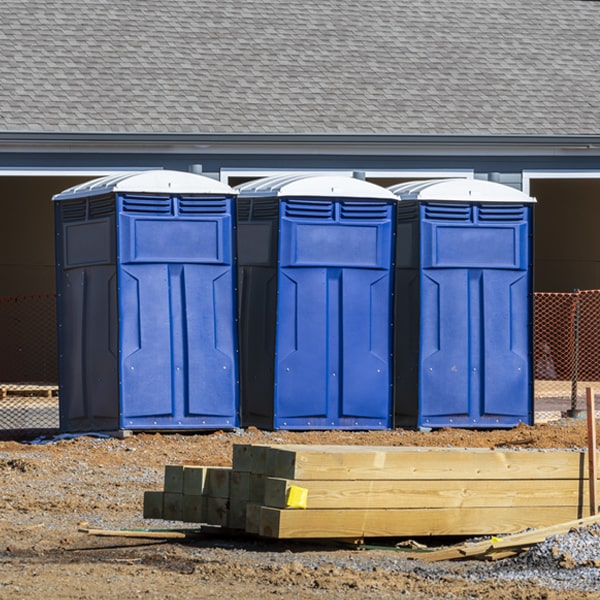 how can i report damages or issues with the portable restrooms during my rental period in Horse Pasture